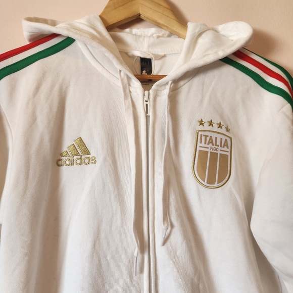 Adidas Men’s Italy FIGC National Soccer Team Adidas DNA Full-Zip Hoodie Sz S NWT - Picture 6 of 13
